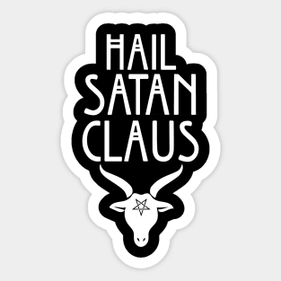 Hail Satan Claus Pagan Christmas Antichristmas Baphomet Pentagram Sticker